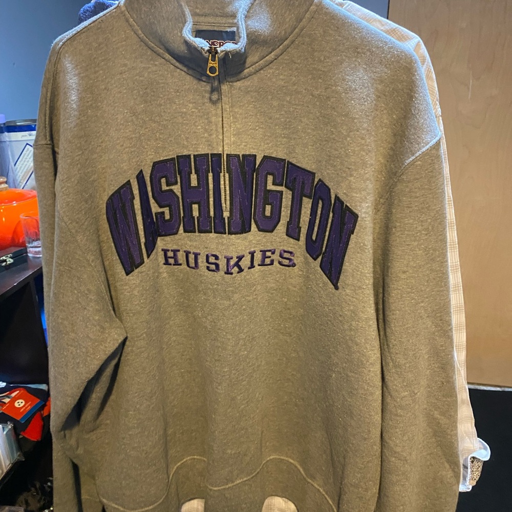 Jansport Gray Washington Huskies Zip Up Sweater